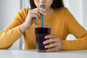 alcohol like wine and soft drink are not included in superfoods for teeth and gums