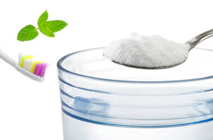 healthy teeth and gums with saltwater rinse