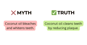 Coconut oil whiten teeth myth vs truth - Dentist approved facts about oil pulling