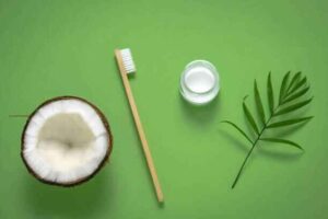 brushing with coconut oil to whiten teeth naturally