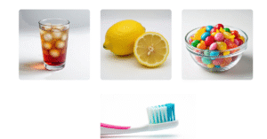 common causes of enamel erosion like sugar and acid