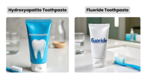 hydroxyapatite vs fluoride toothpaste for enamel repair