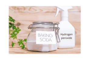 How to make baking soda and hydrogen peroxide paste for natural teeth whitening at home.