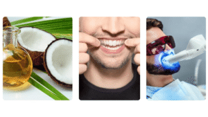 Comparison chart: Can coconut oil whiten teeth compared to strips, trays, and professional treatments?