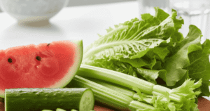 Cucumbers, watermelon, celery, lettuce are rich in hydration which help in saliva production and reduce plaque on teeth