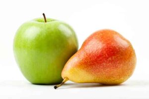 Fibrous Fruits: Apples, Pears, help reduce teeth plaque