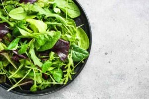 Spinach, kale, Swiss chard, and arugula for strong enamel