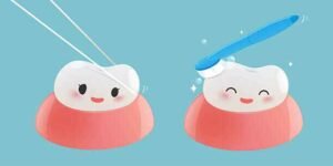Natural Oral Care Routine (Floss, Brush, Rinse)